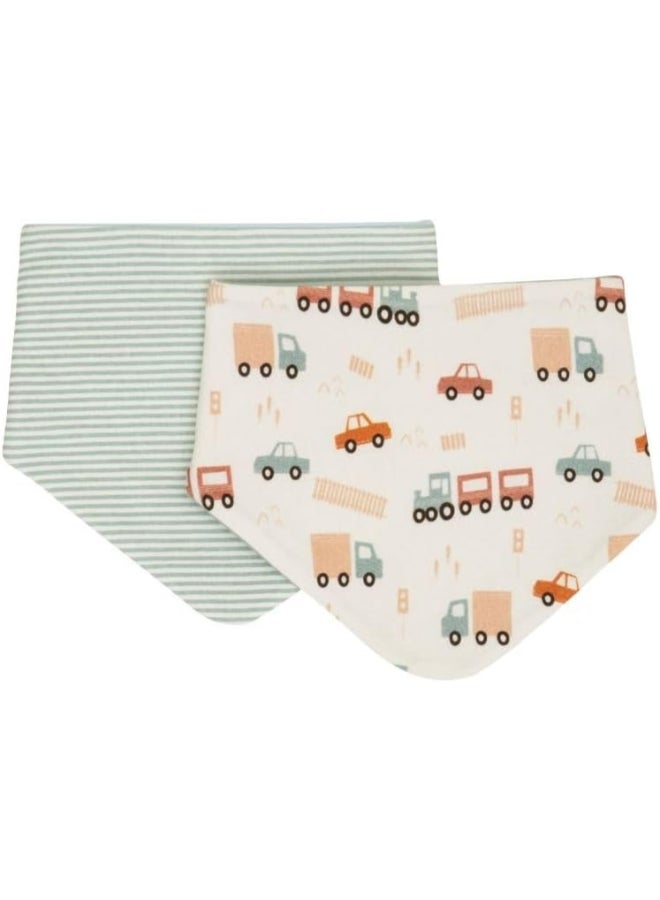All4Ella Bandana Bibs 2 Pack - Blue Trucks - Image 1